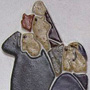Hirten auf dem Felde - Leinwand, Acryl, glasiertes Steinzeug